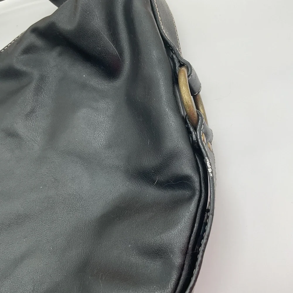Nine West Black Hobo Bag Shoulder Bag with Bronze‎ Rings